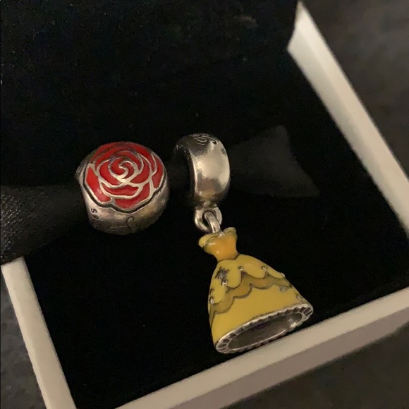 Disney Pandora Belle Dress and Rose Charms - Picture 2 of 5